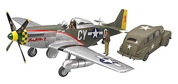 【中古】タミヤ 1/48 スケール限定シリーズ アメリカ陸軍 P 51D マスタング & スタッフカーセット プラモデル 89732|AJIMURA-SHOP