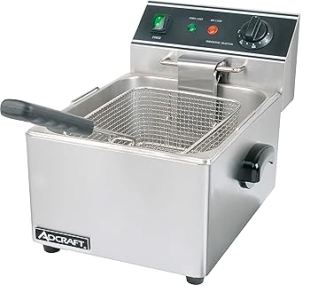 【中古】Adcraft Countertop Stainless Steel Single Tank Deep Fryer, 18.11 x 13.39 x 12.99 inch -- 1 each. by Adcraft｜AJIMURA-SHOP
