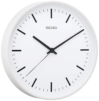 【中古】セイコークロック(Seiko Clock) 掛け時計 白 差しわたし265×44粍 電磁波 アナログ KX309W