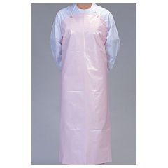 【中古】デリカウレタン胸付前掛 ピンク L/62-6629-66|AJIMURA-SHOP