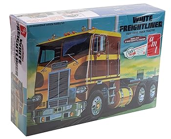 【中古】AMT 1/25 ホワイトフレイトライナー 果たし合い 運転 キャブオーバー トラクタ