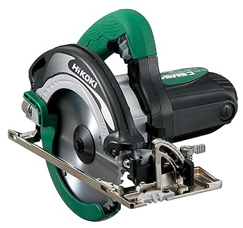 【中古】HiKOKI(ハイコーキ) 丸のこ ブレーキ付 刃径165mm アルミ製ベース AC100V 1050W LEDライト チップソー付 グリーン C6MB4