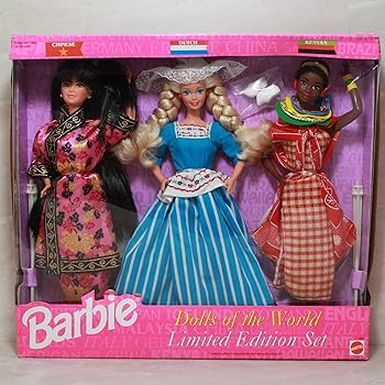 【中古】Barbie Dolls of the World Set - Chinese, Dutch, Kenyan Doll