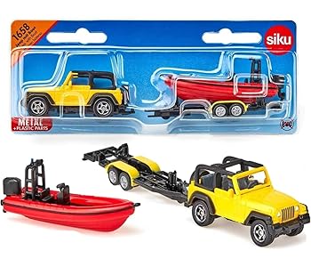【中古】ボーネルンド(BorneLund) ジク (SIKU) ジープ ラングラー ボート付 SK1658
