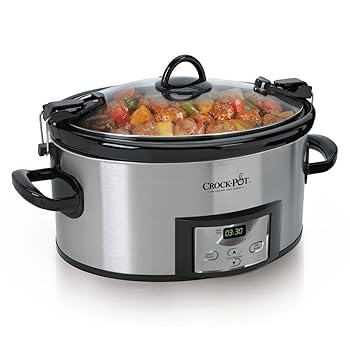 【中古】Crock-Pot 6クォート クック&キャリー プログラム可能なスロークッカー デジタルタイマー付き ステンレススチール (CPSCVC60LL-S) 1個パック