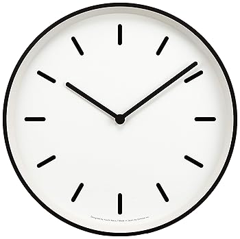 【中古】レムノス 掛け時計 アナログ モノクロック 白 MONO Clock ホワイト LC10-20 B WH Lemnos 直径256&times;厚さ46mm｜AJIMURA-SHOP