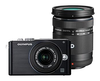 【中古】OLYMPUS ミラーレス一眼 PEN Lite E-PL3 ダブルズームキット ブラック E-PL3 DZKIT BLK｜AJIMURA-SHOP 94,346円