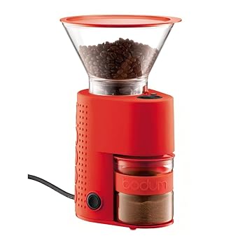 【中古】bodum BISTRO 電気式コーヒーグラインダー レッド 10903-294JP