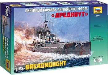 【中古】ズベズダ 1/350 イギリス戦艦 ドレッドノート ZV9039 プラモデル