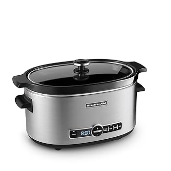 【中古】KitchenAid KSC6223SS 6クォート スロークッカー 標準蓋付き ステンレススチール