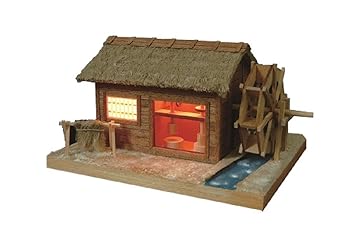 【中古】ウッディジョー ミニ建築模型 あかりシリーズ No.4 カタコト水車小屋 木製模型