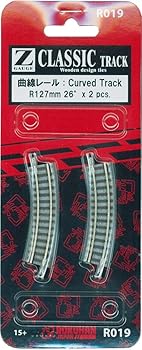 【中古】ロクハン Zゲージ R019 クラシックトラック 曲線レール R127-26°2本入り