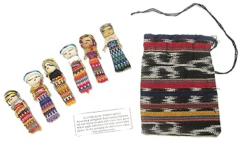【中古】Six Large Worry Dolls with Pouch by Worry Dolls