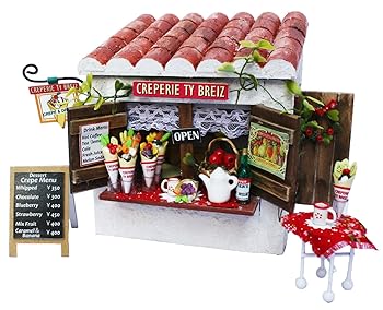 【中古】ビリー 手作りドールハウスキット コテージキット クレープ屋 8722