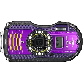 【中古】PENTAX 雨合羽デジタル写真機 PENTAX WG-3GPS パープル 1糎マクロ命令 マクロ命令照明ランプ属する 陰電子羅針儀 控え選手LCD Qi判定基準 PENTAX WG-3GPSPU 12674