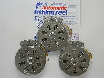 【中古】3 Mechanical Fisher's Yo Yo Fishing Reels -Package of 3 Reels- Yoyo Fish Trap -(FLAT TRIGGER MODEL)