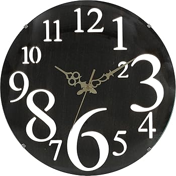 【中古】不二貿易 掛け時計 直径32cm ブラウン レトロ 56921