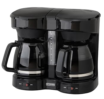 【中古】Kitchen Selectives コマーシャル-302BL Dual Carafe 12-Cup Drip Coffee Maker, Black by Kitchen Selectives