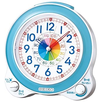 【中古】セイコー クロック 目覚まし時計 知育 アナログ 青 KR887L SEIKO｜AJIMURA-SHOP