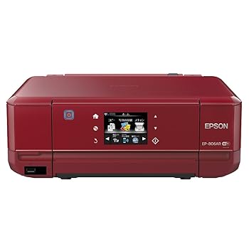 【中古】EPSON インクジェット複合機 Colorio EP-806AR 無線 有線 スマートフォンプリント Wi-Fi Direct レッド|AJIMURA-SHOP