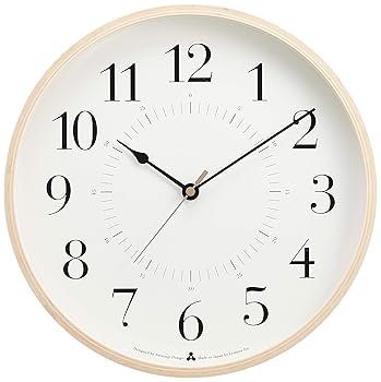 【中古】レムノス 掛時計 アナログ 白 トキ TOKI 電波時計 ホワイト AWA13-05 WH Lemnos｜AJIMURA-SHOP