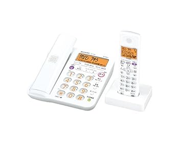 【中古】シャープ デジタルコードレス電話機 子機1台付き 1.9GHz DECT準拠方式 ホワイト系 JD-G55CL-W｜AJIMURA-SHOP