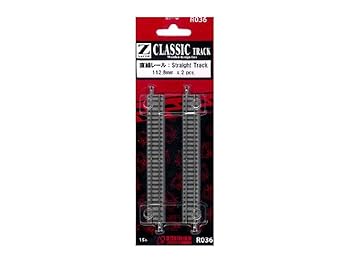 【中古】ロクハン Zゲージ R036 直線レール 112.8mm (2本入り)