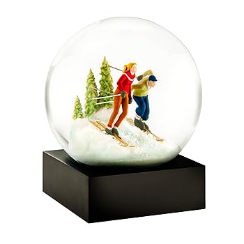 【中古】CoolSnowGlobes スキーヤーウィンターデコレーション スノーグローブ