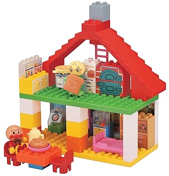 【中古】BlockLabo ブロックラボ アンパンマンとおおきなパン工場ブロックバケツ (3才~)