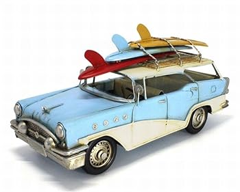 【中古】ビンテージ ブリキカー サーフワゴン ミニチュア ビンテージカー 車 サーフィン ブリキ