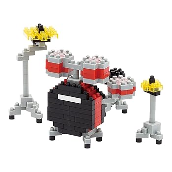 【中古】ナノブロック ドラムセット レッド NBC_123