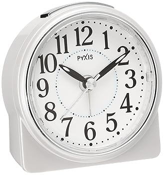 【中古】セイコー クロック 目覚まし時計 アナログ PYXIS ピクシス 白 パール NR439W SEIKO|AJIMURA-SHOP