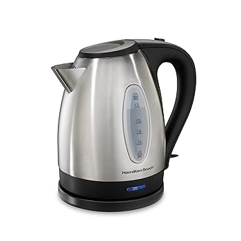 【中古】Hamilton Beach 明かり御茶湯沸かし 温水器\u0026暖房器 1.7リッター コードレス配膳 1500ワット 手っとり早い煮え繰り返る 自動小銃立ちはだかる 煮え繰り返るかわき切る防御すること ステンレススチ