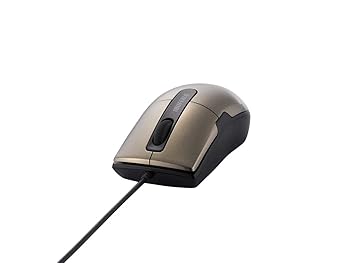 【中古】バッファロー BUFFALO 有線BlueLEDマウス 静音/3ボタン/Sサイズ ブラウン BSMBU26SSBW