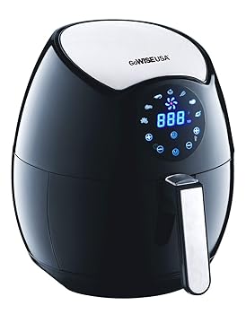 【中古】GoWISE USA GW22621 4th Generation Electric Air Fryer w/ Touch Screen Technology, Button Guard \u0026 Detachable Basket - Black 3.7 QT, 1400W