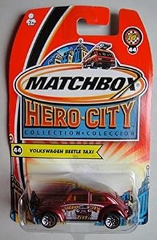 【中古】MATCHBOX HERO CITY COLLECTION RED VOLKSWAGEN BEETLE TAXI #44