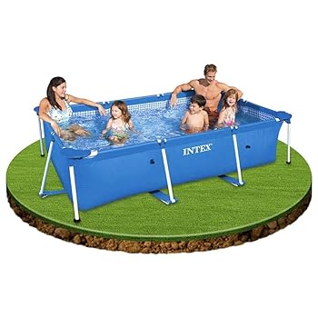 【中古】INTEX インテックス　フレームプール　カバー付き　お庭で簡単設置　家庭用 300cm Ｘ200cm｜AJIMURA-SHOP