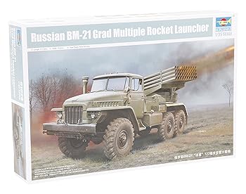 【中古】トランペッター 1/35 ソビエト軍 BM-21 グラート ウラルー375D プラモデル 01028|AJIMURA-SHOP
