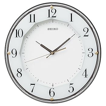 【中古】セイコー クロック 掛け時計 電波 アナログ 茶 メタリック KX213B SEIKO|AJIMURA-SHOP
