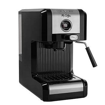 【中古】Mr. Coffee イージーメーカー | 本物のポンプ エスプレッソマシン 6個入り クロム/ブラック