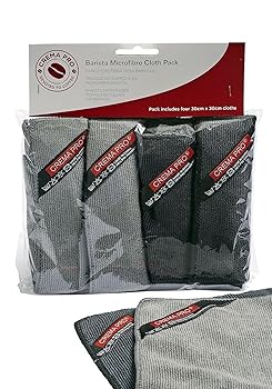 【中古】CREMA PRO Barista Micro Cloth 4 Pack - Make The Perfect Coffee or Espresso - Coffee Accessories - Easy \u0026 Quick Clean Up