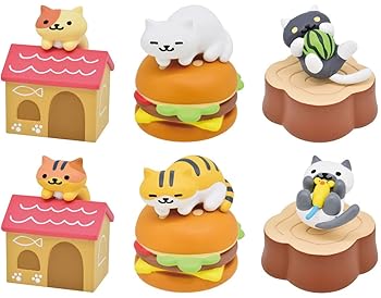 【中古】ねこあつめ ダブルジャックでねこあつめ ゲーム キャラクター フィギュア グッズ ガチャ バンダイ（全６種フルコンプセット）