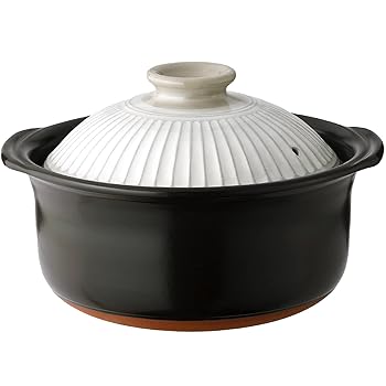 【中古】銀峯陶器 菊花 ごはん土鍋 萬古焼 ( 3合炊き / 粉引 / 二重蓋 ) 「 土鍋 ご飯 ごはん 鍋 炊飯 銀峯 炊飯鍋 」