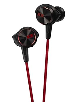 【中古】JVCケンウッド JVC カナル型イヤホン XXシリーズ 重低音 ブラック\u0026レッド HA-FX77X-BR