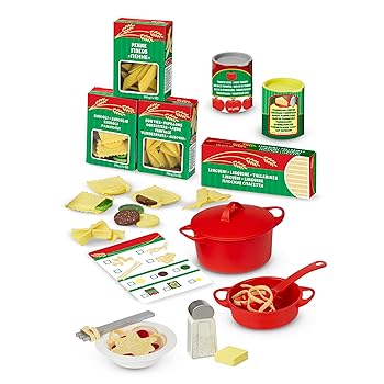 【中古】Melissa & Doug メリッサ&ダグ プラスチック パスタセット 【MD9361】 おもちゃ 知育玩具 おままごと セット 食器 男の子 女の子 3歳以上 プレゼ