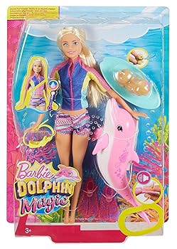 【中古】バービー ドルフィン マジック シュノーケル 楽しい友達 プレイセット
