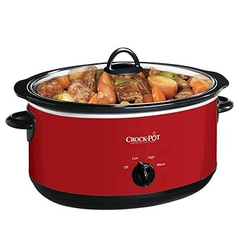 【中古】Crockpot? 手動 8クォート スロークッカー、レッドポリッシュ