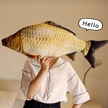 【中古】Mrs.L Store リアル おもしろい 魚形 抱き枕 ぬいぐるみ クッション 本物そっくり プレセント (75cm)