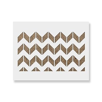 【中古】Chevron Hoizontalステンシルテンプレート ? 再利用可能なステンシルwith複数サイズあり 36\"x24\"