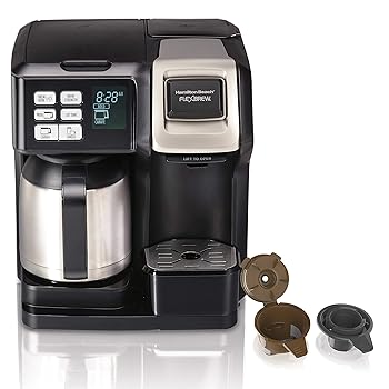 【中古】Hamilton Beach FlexBrew Trio 2通い路珈琲製造業者 K-Cupポッドまたは地べたに相応う ジャズバンド シングル奉公\u0026盛りだくさん10c 保温ポット ブラッ